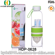 Garrafa de água de vidro livre popular do infuser do fruto de 600ml BPA (HDP-0628)